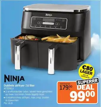 Albert Heijn Ninja Dubbele airfryer AF200EU aanbieding