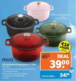 Albert Heijn Moa Alle gietijzeren braadpannen aanbieding
