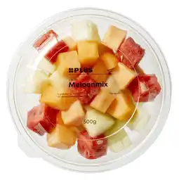 PLUS PLUS Vers gesneden fruit meloenmix aanbieding