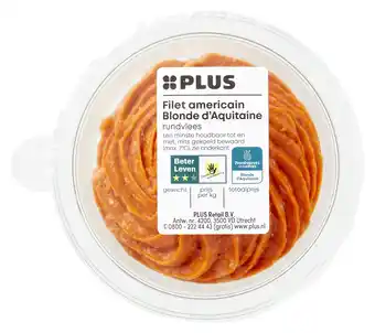 PLUS PLUS Filet americain Blonde d'Aquitaine aanbieding