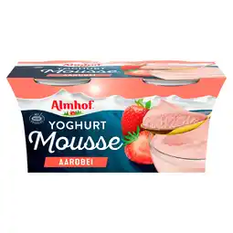 PLUS Almhof Yoghurt mousse aardbei aanbieding