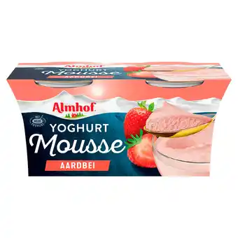 PLUS Almhof Yoghurt mousse aardbei aanbieding