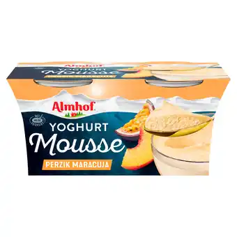 PLUS Almhof Yoghurt mousse perzik maracuja aanbieding