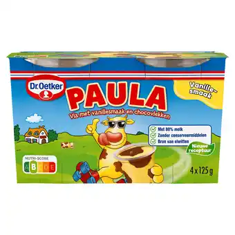 PLUS Dr. Oetker Paula vanillevla met chocoladevlekken aanbieding