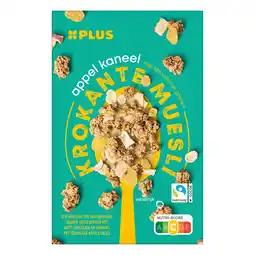 PLUS PLUS Krokante muesli appel kaneel aanbieding