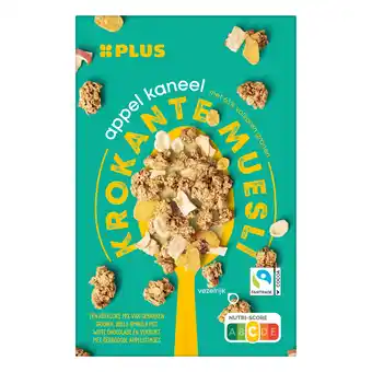 PLUS PLUS Krokante muesli appel kaneel aanbieding