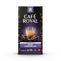 PLUS Café Royal Koffiecups dark chocolate flavour aanbieding
