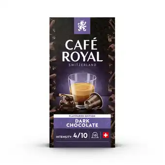 PLUS Café Royal Koffiecups dark chocolate flavour aanbieding