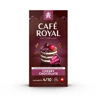 PLUS Café Royal Koffiecups cherry chocolate flavour aanbieding