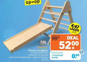 Albert Heijn Deryan klimrek met glijbaan aanbieding