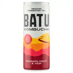 PLUS Batu Kombucha passion fruit & mango aanbieding