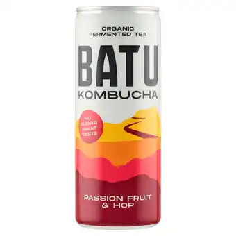 PLUS Batu Kombucha passion fruit & mango aanbieding