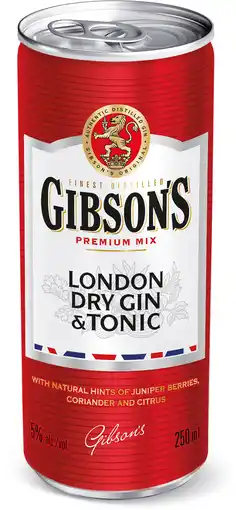 PLUS Gibsons London Dry Gin Tonic aanbieding