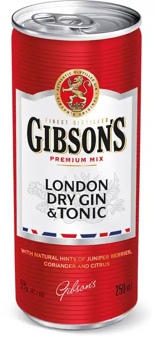 PLUS Gibsons London Dry Gin Tonic aanbieding