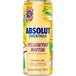 PLUS Absolut Absolut Passionfruit martini 5% aanbieding