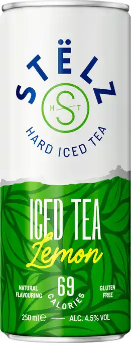 PLUS Stëlz Hard Iced Tea Lemon aanbieding