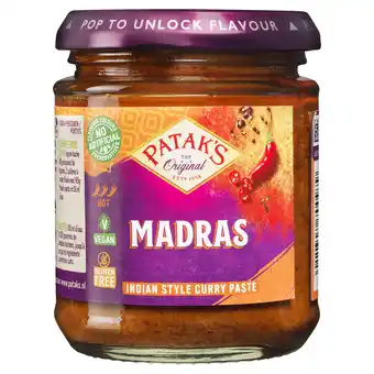 PLUS Patak's Madras kruidenpasta aanbieding