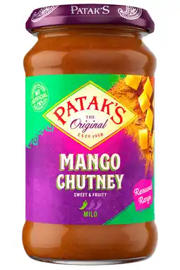 PLUS Patak's Sweet mango chutney aanbieding