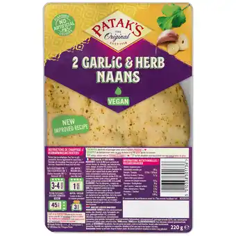 PLUS Patak's Naan knoflook en kruiden aanbieding