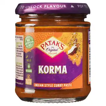 PLUS Patak's Korma paste aanbieding