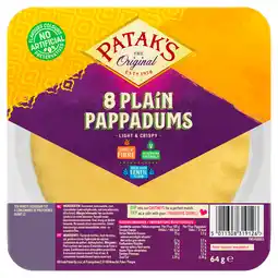 PLUS Patak's Pappadums ready to eat aanbieding