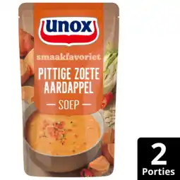PLUS Unox Soep in Zak Pittige Zoete Aard aanbieding