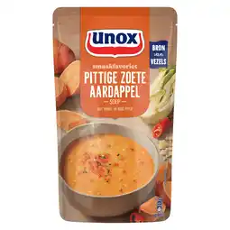 PLUS Unox Soep in Zak Pittige Zoete Aard aanbieding