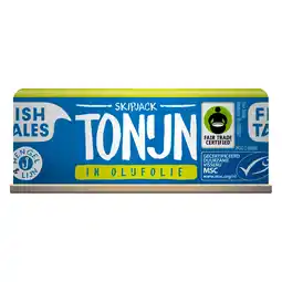 PLUS Fish Tales Skipjack tonijn in olijfolie MSC aanbieding