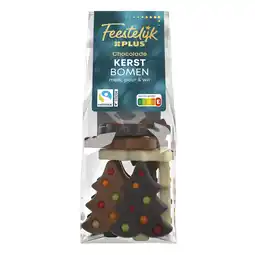 PLUS Feestelijk PLUS Chocolade kerstbomen Fairtrade aanbieding