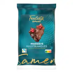 PLUS Feestelijk PLUS Hulstblaadjes melk en puur aanbieding