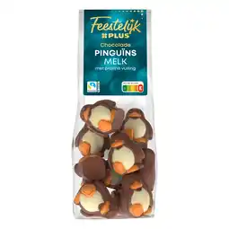 PLUS Feestelijk PLUS Pinguïn met praliné aanbieding