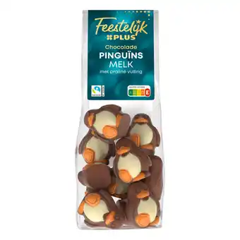 PLUS Feestelijk PLUS Pinguïn met praliné aanbieding