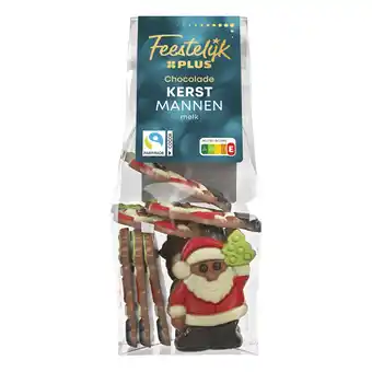 PLUS Feestelijk PLUS Chocolade kerstmannen melk Fairtrade aanbieding