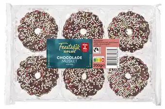 PLUS Feestelijk PLUS Chocolade Musketkransjes Fairtrade aanbieding