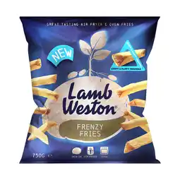 PLUS Lamb Weston Frenzy Fries Natural 750gr aanbieding