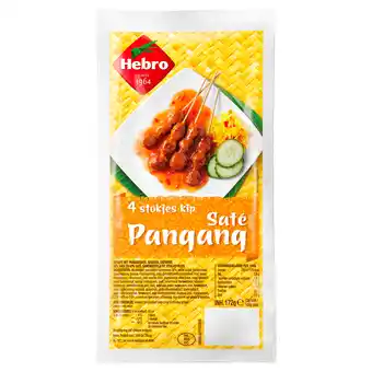 PLUS Hebro 4 Stokjes Kipsaté Pangang aanbieding