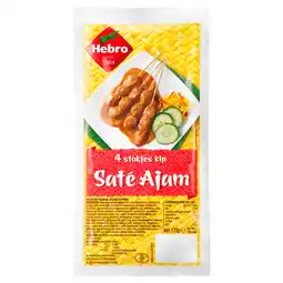 PLUS Hebro 4 Stokjes Kipsaté Ajam aanbieding
