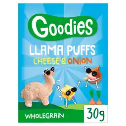 PLUS Goodies Lama Puffs cheese & onion aanbieding