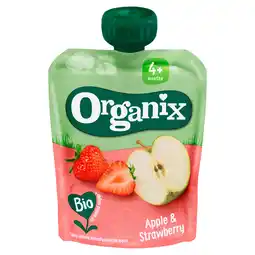 PLUS Organix Appel en aardbei bio 4+ aanbieding