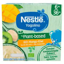 PLUS Nestlé plant-based mango kiwi toetje aanbieding