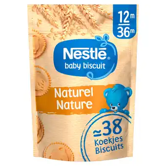 PLUS Nestlé baby biscuit naturel 12-36m aanbieding