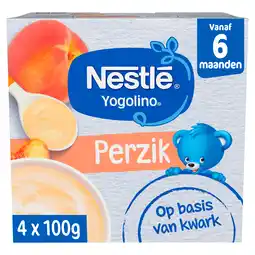 PLUS Nestlé 6+ Yogolino toetje perzik aanbieding