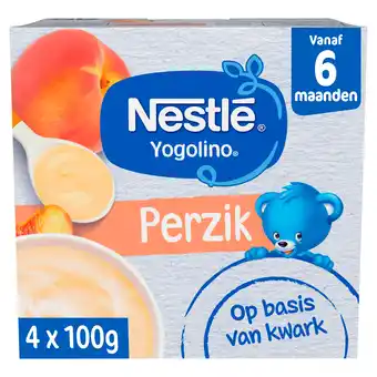 PLUS Nestlé 6+ Yogolino toetje perzik aanbieding