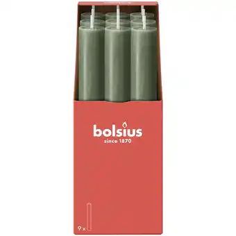 PLUS Bolsius Rustiek tafelkaars XL 9 stuks Fresh aanbieding