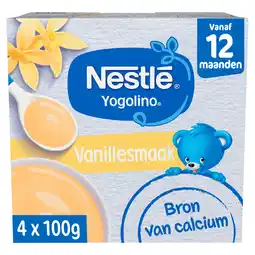 PLUS Nestlé 12+ Yogolino toetje vanille aanbieding
