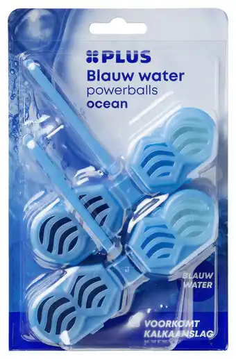 PLUS PLUS Powerball toiletblok blauw water aanbieding