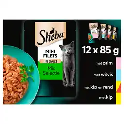PLUS Sheba Maaltijdzakjes mini filets in saus mix aanbieding
