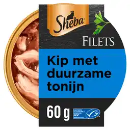PLUS Sheba Filets Tonijn en kip in saus aanbieding