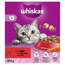 PLUS Whiskas Droog Adult Rund aanbieding