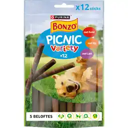 PLUS Bonzo Picnic Variety hondensnacks rund & kip aanbieding
